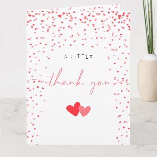 Kleine liefje ingevuld Hartelijk dank Bedankkaart (Voorkant)