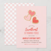 Kleine liefje Kinderen Birthday Party Kaart (Voorkant / Achterkant)