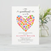 Kleine liefje Meisjes Baby shower Invita Kaart (Staand voorkant)