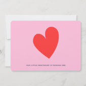 Kleine Liefje Minimalistisch Meisje 1e Verjaardag Kaart (Voorkant)