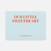 Kleine Liefje Moderne Jongen Eerste Verjaardag Kaart