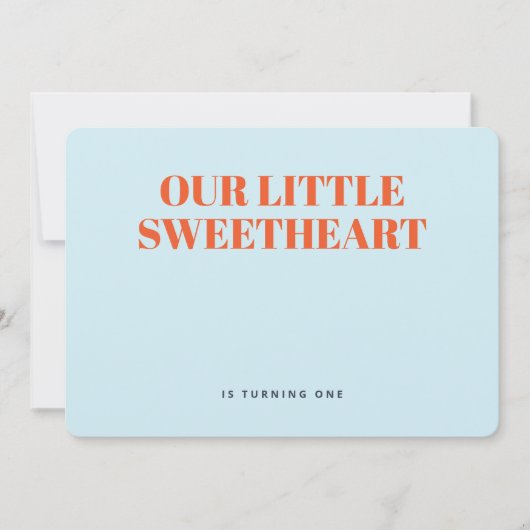 Kleine Liefje Moderne Jongen Eerste Verjaardag Kaart (Voorkant)