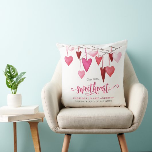 Kleine Liefje Roze Hart Baby Slaapkamer Kussen (Stoel)