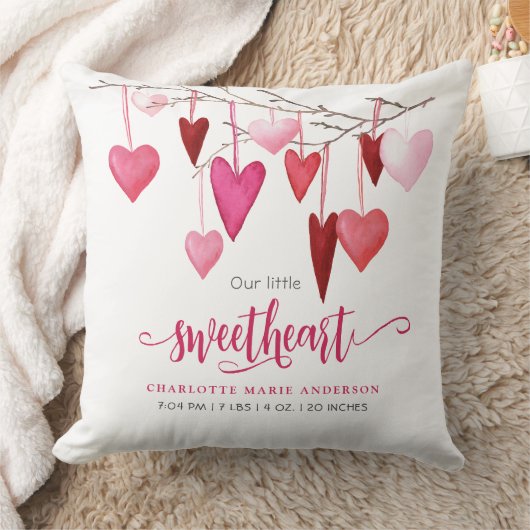 Kleine Liefje Roze Hart Baby Slaapkamer Kussen (Deken)