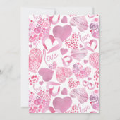 Kleine liefje roze liefde harten Baby shower Kaart (Achterkant)