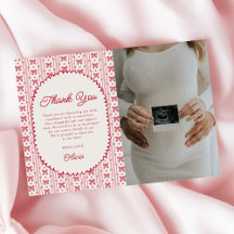 Kleine Liefje Roze Rode Strik Baby Shower Foto