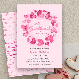 Kleine liefje Roze Valentijn Baby shower Kaart