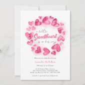 Kleine liefje Roze Valentijnse Baby showers Kaart (Voorkant)