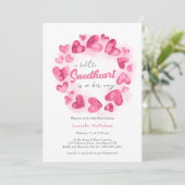 Kleine liefje Roze Valentijnse Baby showers Kaart (Staand voorkant)