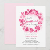 Kleine liefje Roze Valentijnse Baby showers Kaart (Voorkant / Achterkant)