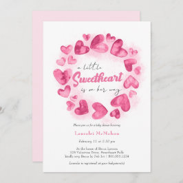 Kleine liefje Roze Valentijnse Baby showers Kaart