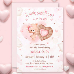 Kleine liefje Roze Valentijnse Baby showers Kaart
