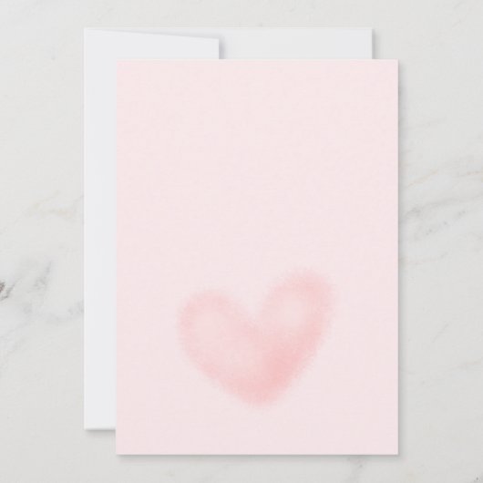 Kleine liefje Roze Valentijnse Baby showers Kaart (Achterkant)