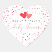 Kleine liefje Valentijn Baby shower Hart Sticker (Voorkant)