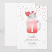 Kleine liefje Valentijn eerste verjaardag Kaart (Voorkant / Achterkant)