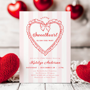 Kleine Liefje Valentijns Baby Shower Uitnodiging