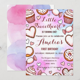 Kleine Liefje Valentijns Verjaardagsuitnodiging Feestdagenkaart
