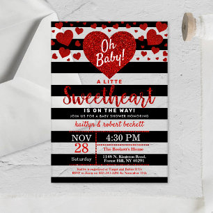 Kleine Liefje Valentijnsdag Baby Shower Acryl Uitnodigingen