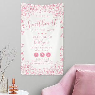 Kleine Liefje Valentijnsdag Baby Shower Spandoek