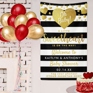 Kleine Liefje Valentijnsdag Baby Shower Spandoek