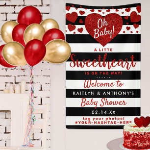 Kleine Liefje Valentijnsdag Baby Shower Spandoek