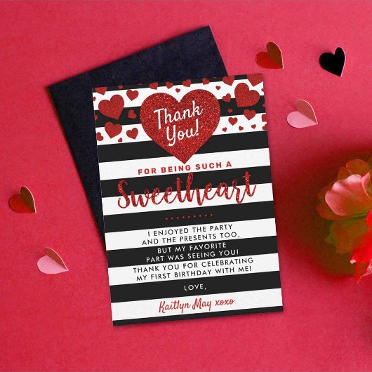 Kleine liefje Valentijnsdag Elke zondag Bedankkaart