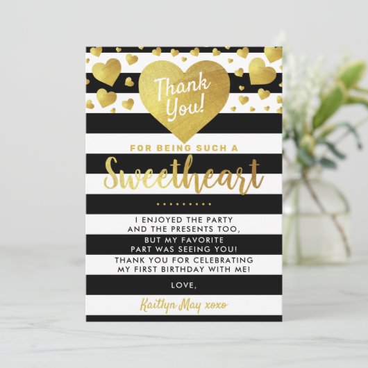 Kleine liefje Valentijnsdag Elke zondag Bedankkaart (Staand voorkant)