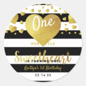 Kleine liefje Valentijnsdag Elke zondag Ronde Sticker (Voorkant)