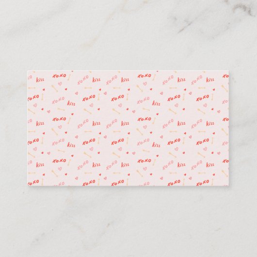 Kleine liefje Valentijnse luierspoeling Informatiekaartje (Achterkant)