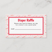 Kleine liefje Valentijnse luierspoeling Informatiekaartje (Voorkant)