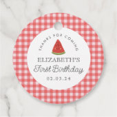 Kleine liefje Watermelon Eerste Verjaardag Bedankjes Labels (Achterkant)