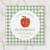 Kleine lieve appel eerste verjaardag bedankjes labels (Achterkant)