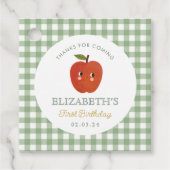 Kleine lieve appel eerste verjaardag bedankjes labels (Voorkant)