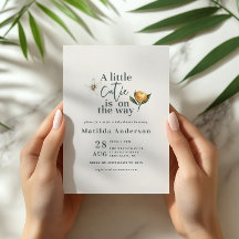 Kleine lieve baby shower oranje citrus botanisch 