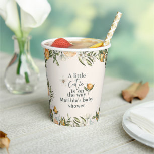 Kleine lieve baby Shower Persoonlijke Citrus Sinaa Papieren Bekers