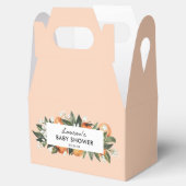 Kleine lieve citrus baby shower bedankdoosjes (Geopend)