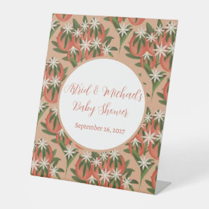 Kleine lieve Clementine   Sinaasappelthema babyfee Reclamebord Met Voetstuk