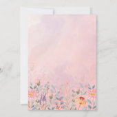 Kleine lieve erwt | Schattige Pink Flowers Baby sh Kaart (Achterkant)