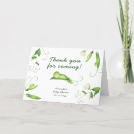 Kleine lieve erwten baby shower bedankt
