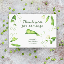 Kleine lieve erwten baby shower bedankt