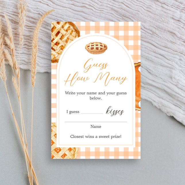 Kleine lieve Gingham babyshower raadspel (Little Cutie Pie Gingham Baby Shower Game)