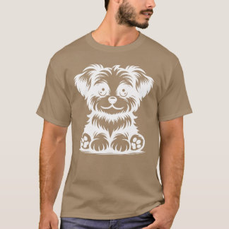 Kleine lieve hond Schattige hondenportret meisje T-shirt