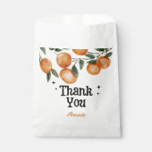 Kleine lieve mandarijn citrus dank je wel bedankzakje (Voorkant)