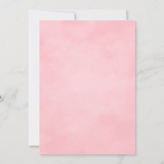 Kleine lieve roze pompoen meisje baby shower kaart (Achterkant)