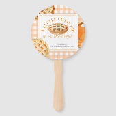 Kleine lieve schat geruite babyshower handwaaier (Achterkant)