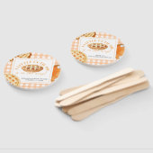 Kleine lieve schat geruite babyshower handwaaier (Niet-gemonteerd)