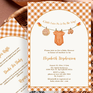 Kleine lieve schat geruite waslijn baby shower kaart