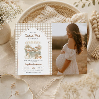 Kleine lieve schat herfst baby shower foto kaart