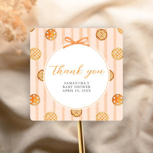 Kleine lieve schat Herfst Baby Shower Vierkante Sticker