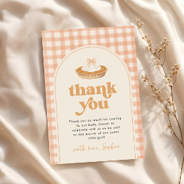 Kleine lieve schat herfst babyshower bedankkaart